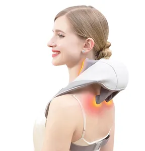 New High Quality Shiatsu Heat Electric Neck Massage Pillow Neck And Shoulder And Back Body Massager Apparatus Kneading Tapping