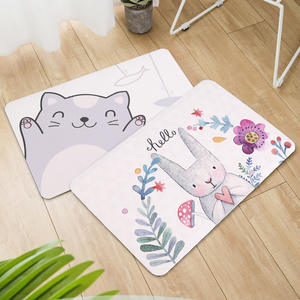 Tapis de bain en terre de diatomées rectangulaire, absorbant, séchage rapide, design minimaliste avec motif imprimé « Love » - Product Image 4