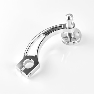 Bras de frein de moto Qiangye 8 mm, pièce de modification universelle, finition argentée, apparence unique - Product Image 1