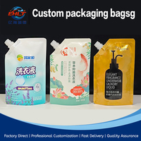Pochettes souples cosmétiques personnalisées de 50 ml avec bec verseur, finition mate, pour échantillons de soins de la peau, emballages pour huile nettoyante, vente directe usine