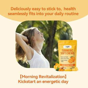 Bonbons à mâcher au curcuma avec gingembre naturel et poivre noir, technologie d'émulsification à base d'huile, marque blanche, pour la santé des articulations - Product Image 4