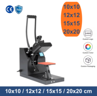 Nouvelle presse à transfert thermique manuelle professionnelle pour étiquettes, 15*15cm, impression par sublimation de logos et étiquettes multicolores pour vêtements, AIBA