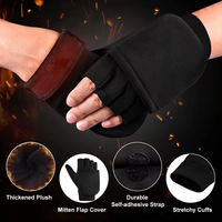 Gants d'hiver unisexes, imperméables, thermiques, pour sports de plein air, avec rabat pour les doigts