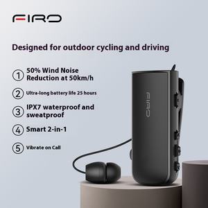 Walkie Talkie resistente al agua IPX7 2025 con una sola oreja para auriculares Bluetooth reducción de ruido Clip de cuello <span class=keywords><strong>Firo</strong></span> de larga duración - Product Image 4