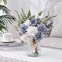 Centre de table en fleurs artificielles de type œillet, vintage, rustique, sans entretien et durable, pour douche nuptiale et bouquet de demoiselle d'honneur