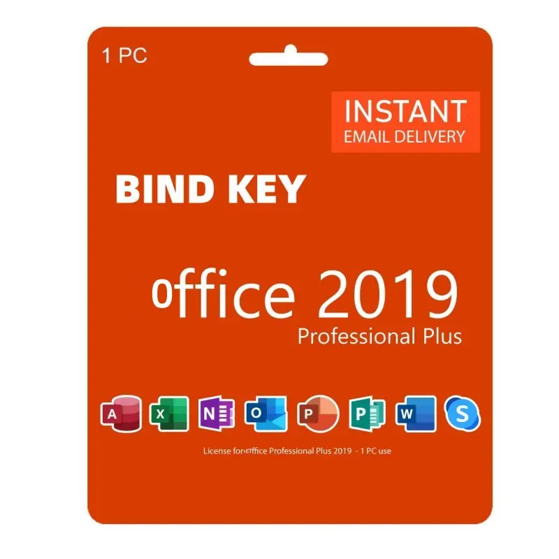 Genuine 0ffice 2019 Professional Plus Bind License Key Online Activation 2019 Pro Plus Lifetime Digital Key Send By Emai