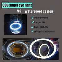 Nouvelle Offre Spéciale : 1 Anneau Halo COB LED Angel Eyes pour Phare, 60-110mm, Adaptation Universelle 9-24V, Ampoule DRL pour Voiture et Moto