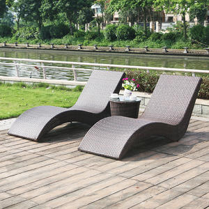 เก้าอี้อาบแดดหวายสังเคราะห์กันน้ำสำหรับสวน สระว่ายน้ำ เฟอร์นิเจอร์กลางแจ้ง โรงแรมริมชายหาด - Product Image 2