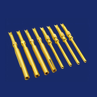 Broches de contact D-sub OEM de précision plaquées or/argent, 2,0 mm, à ressort couronne, en cuivre, usinées CNC par brochage
