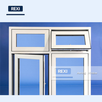 Fenêtres à auvent en aluminium, design moderne, double vitrage, verre Low-E, système de fenêtres à auvent à rupture de pont thermique, isolation thermique, insonorisation