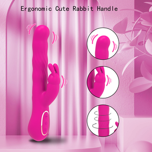 Vibrating <strong>Roller</strong> <strong>Massage</strong> 10 Mods Rabbit Vibrator G Spot Clitoral Automatic Dildo Vibrator for Women Masturbation Toys - Product Image 3
