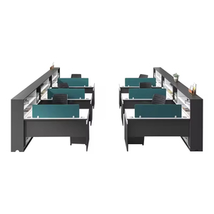 Particiones Modulares para Oficina, Escritorios para 2, 4 y 6 Personas, Estaciones de <span class=keywords><strong>Trabajo</strong></span> Modernas Tipo Cubículo, Mesas de <span class=keywords><strong>Trabajo</strong></span> a Precio Económico - Product Image 2