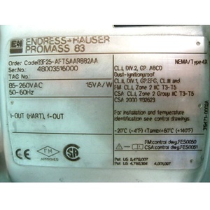 Medidor de Flujo Multivariable Endress+Hauser Promass 83F 83F25-AFTSAARBB2AA OEM de Acero Inoxidable Resistente a la Corrosión - Product Image 6