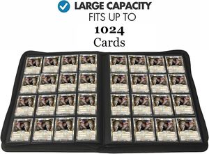 Carpeta para Tarjetas Deportivas <span class=keywords><strong>de</strong></span> 16 Bolsillos, Estuche <span class=keywords><strong>de</strong></span> Cuero para 1024 Tarjetas, para Fútbol, Pokémon, MTG2, Productos en Caja con Cubierta <span class=keywords><strong>de</strong></span> PU - Product Image 2