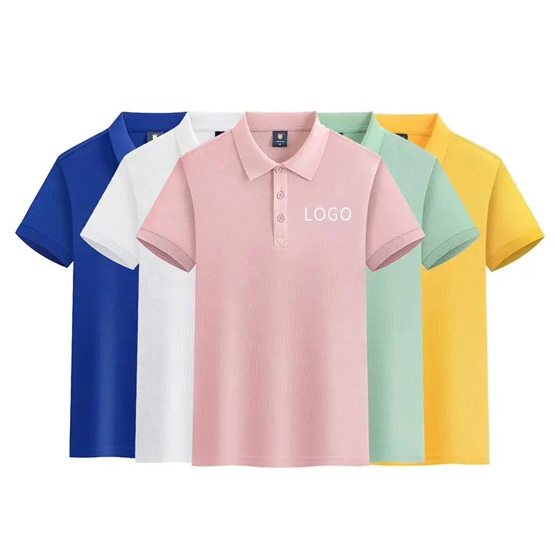 Enterprise Work Custom Cotton Short Sleeve Culture Catering Service Staff polo shirts custom for men