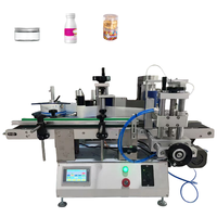 Étiqueteuse automatique de position de boîte de conserve de flacon d'étiquette à deux côtés pour petites entreprises
