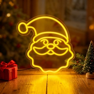 Buon natale insegna al Neon dimmerabile LED luci al Neon per il nuovo anno natale decorazione della parete del mercato del negozio di casa - Product Image 4