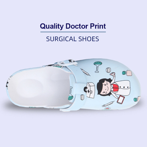 Dibujos animados impreso diente dentista Scrub zapatos laboratorio Farmacia Enfermería zuecos para estudiante EVA transpirable zapatos médicos Trabajo Mujer - Product Image 2