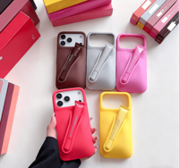 Étui pour téléphones Apple, style rouge à lèvres et brillant à lèvres Rhod, silicone, couverture intégrale pour iPhone 11/12/13/14/15/16 Pro Max et Plus