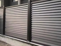 Clôture en aluminium à lamelles de haute qualité, facile à installer, revêtement poudré, robuste, pour la confidentialité et la sécurité, longue durée de vie