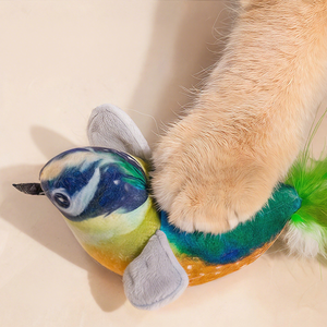 Cartone animato gatto giocattolo con novità suoni animali e mimetismo degli uccelli appeso Teaser per il gattino auto-intrattenimento & noia sollievo - Product Image 5