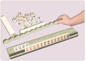 Regla de Mahjong Magnética de Acrílico de Lujo Moderna Personalizada con Diseño de Ondas de Agua y Arena Movediza, Portátil para Mahjong Americano y Judío - Product Image 5