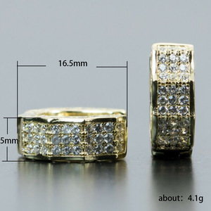 Orecchini a Clip Unisex con Cristalli, Stile Hip Hop, Accessori Moda Quotidiana - Product Image 5