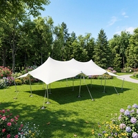 Tente de réception extérieure FUNSEED, grande tente extensible à structure en aluminium de forme libre, taille personnalisée, imperméable, style bédouin, quatre saisons, protection UV, pour mariage et fête