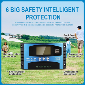OEM Intelligent 30A-100A MPPT Solar <strong>Charge</strong> <strong>Controller</strong> DC Load Output Dual USB 12V/24V Auto Voltage <strong>LCD</strong>+LED <strong>Display</strong> CE Certified - Product Image 2