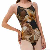 Maillot de Danza para Mujeres y Niñas |   Maillot de Ballet de Terciopelo para Danza, para Actuaciones y Clases |   Diseño Elegante de Corte Alto