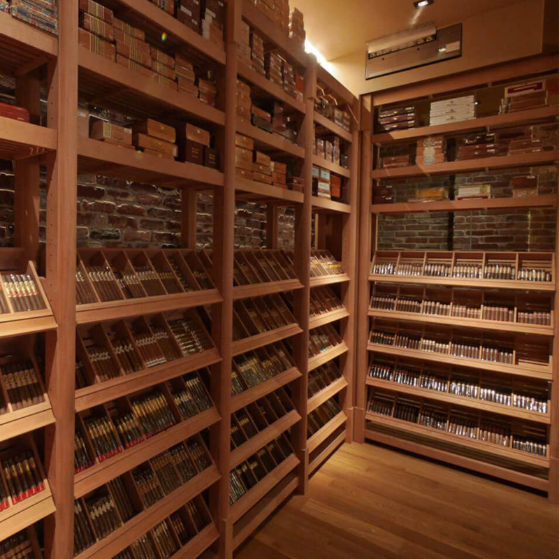 Cigar Humidor Room Shelves Locker Wall