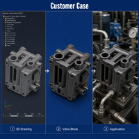 Service de fabrication sur mesure OEM de corps de soupape hydraulique haute pression et de bloc de collecteur par moulage de précision et usinage CNC selon dessin