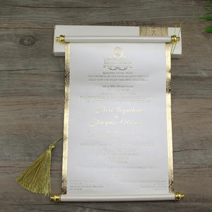 Invitations de <span class=keywords><strong>d</strong></span>éfilement de mariage personnalisées avec photos imprimées, boîte de marquage à chaud en feuille <span class=keywords><strong>d</strong></span>'or, plusieurs couleurs disponibles - Product Image 5