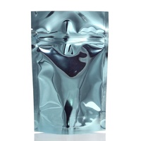 Sacs en Mylar refermables, en argent, à fermeture éclair, pour aliments, céréales, Grains, emballage, stockage, sacs en feuille d'aluminium, pochette debout