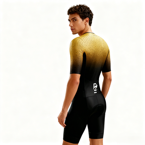 Maillot de cyclisme unisexe à demi-zip OEM en gros, combinaison de triathlon personnalisée à manches courtes pour le sport, la natation, le cyclisme et la course à pied - Product Image 5