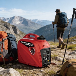 Générateur silencieux à onduleur compact de 2000 W avec poignée de transport légère, idéal pour la pêche et les excursions de randonnée - Product Image 1