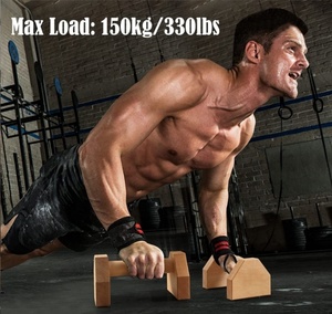Barre per flessioni OEM <span class=keywords><strong>in</strong></span> <span class=keywords><strong>legno</strong></span>, parallele antiscivolo per calisthenics - Product Image 3
