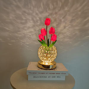 Regalo Creativo de Navidad, Lámpara Nocturna de Flores Artificiales, Maceta de Tulipanes LED, Decoración de Ambiente Floral de Año Nuevo, Lámpara de <span class=keywords><strong>Mesa</strong></span> de Regalo - Product Image 2