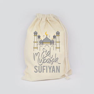 <strong>Personalised</strong> <strong>Eid</strong> Sacks for <strong>Eid</strong> <strong>Gifts</strong> <strong>Eid</strong> Decoration Mubarak <strong>Gift</strong> Bag Ramadan Bags - Product Image 1