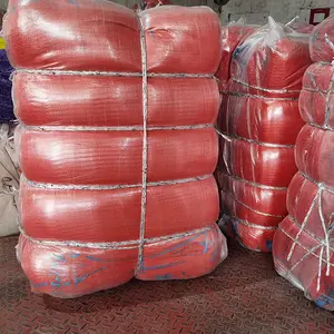 יצרן לייצר hdpe מותאם אישית 25kg 50 ק "ג פלסטיק אדום עמ 'צינורות רשת שקיות 50 x80cm