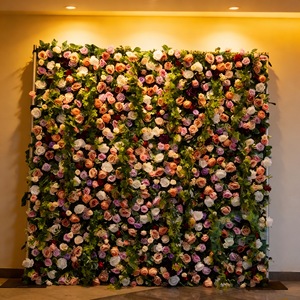 Pared de Flores Artificiales Altamente Realistas con Exuberante Vegetación, Decoración para Fondo de Escenario de Bodas y Ceremonias - Product Image 4
