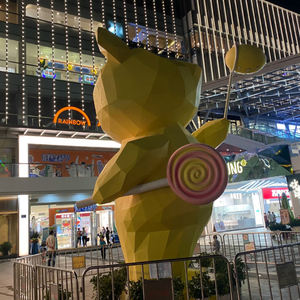 รูปปั้นหมีรูปทรงเรขาคณิตทำจากสแตนเลสของคนดังอินเทอร์เน็ตดีไซน์ทันสมัยทนทานรับประกัน1ปีสำหรับสวนกลางแจ้ง - Product Image 2