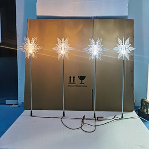 Lampe de sol LED en forme de flocon de neige IP65, étanche, pour extérieur, jardin, pelouse - Product Image 4