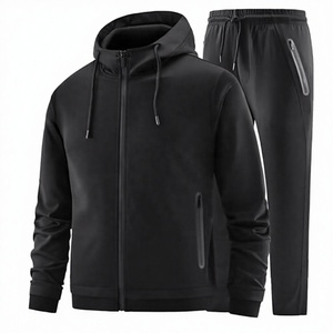 <span class=keywords><strong>Tuta</strong></span> Sportiva <span class=keywords><strong>con</strong></span> Zip Integrale e Cappuccio, Set Sportivo Unisex <span class=keywords><strong>con</strong></span> Vita Elasticizzata - Product Image 1