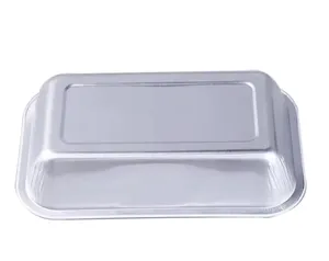 Aluminum Fast Food Storage Aluminum Foil Container With Lid Disposable Aluminum Foil Bread Baking Box