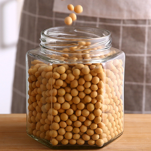 Factory Cheap Price Wholesale High Quality Bottle 25ml 280ml 730ml Hexagonal Shaped Glass Honey <b>Jar</b> - Product Image 2