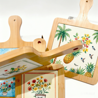 Sets de table en bambou et céramique imprimés UV personnalisables - Design classique, écologiques, résistants à la chaleur, forme irrégulière - Marque DJ, vente en gros