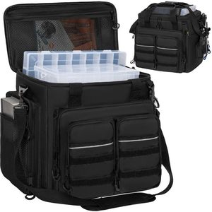 Sac à dos de pêche avec porte-cannes, échantillon gratuit, sac à dos de pêche imperméable avec bretelles cachées - Product Image 1