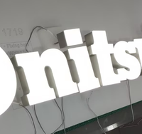 YIJIAO Vente en gros de lettres en acrylique à éclairage frontal LED, lettres en acrylique 3D personnalisées pour la décoration de bâtiments