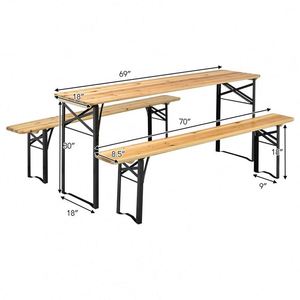 European Design Durable Folding Restaurant <b>Table</b> Frame Factory Direct Steel Metal <b>Foldable</b> Dining <b>Table</b> Chair Hospital Workshop - Product Image 2